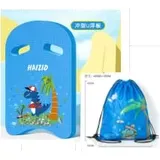 Schwimmbrett - Schwimmhilfe für Kinder - U-förmiges Schwimmbrett für Schwimmtraining, PE-Schaumstoff-Schwimmbrett mit Griff, Cartoon-Design (mit Rucksack)