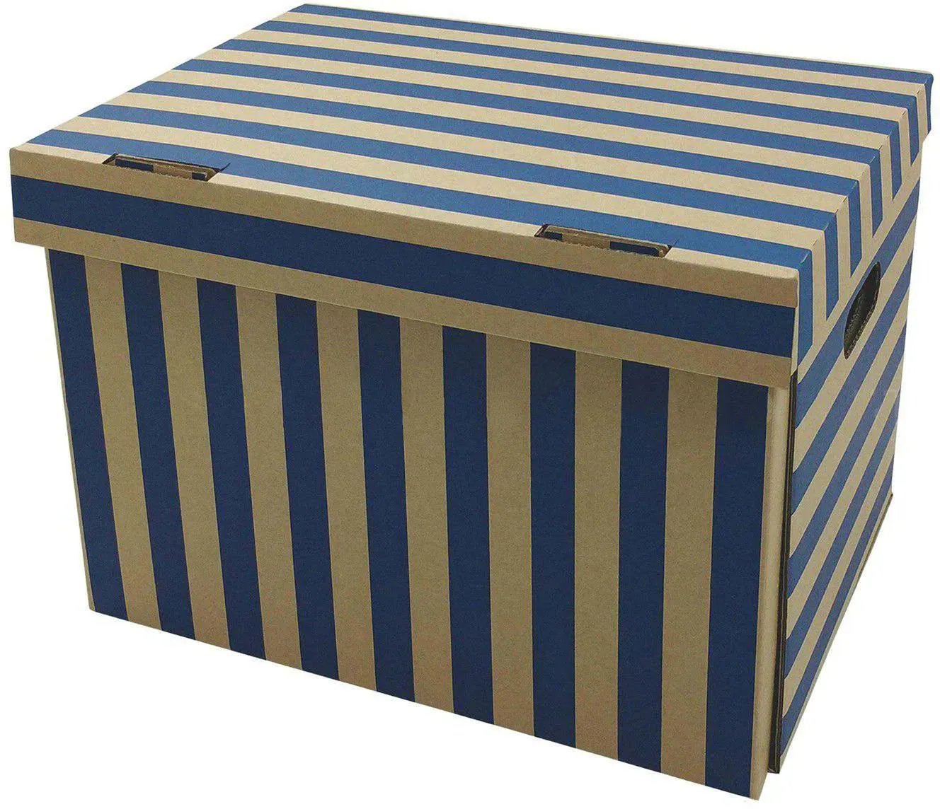 Archivbox Lagerbox 400x320x290mm gestreift extrem stabil, bis 250kg stapelbar