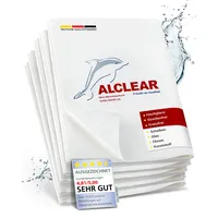 ALCLEAR 5er Set ALCLEAR Ultra-Microfaser Fenstertuch Scheibentuch 60x45 cm wei�