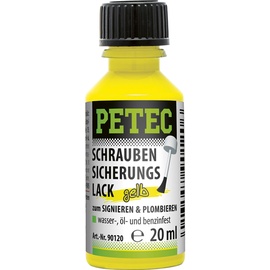 PETEC Schraubensicherungslack gelb, 20 ml