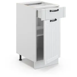 Vicco Midischrank Fame-Line Weiß Landhaus/Weiß 40 x 82 cm ohne Arbeitsplatte,