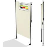 Juskys Aluminium Seitenmarkise 100 x 310 cm Beige