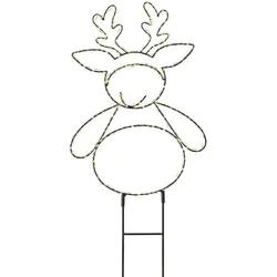 LED Gartenstecker Rentier Silhouette 280LED H:47cm Weihnachtsdeko Vorgarten