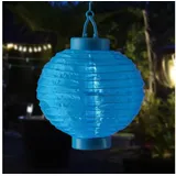 MARELIDA Lampion Kunststoff H: 23,0 cm 1 LED inkl. Dämmerungssensor blau