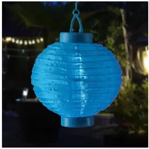 MARELIDA Lampion Kunststoff H: 23,0 cm 1 LED inkl. Dämmerungssensor blau