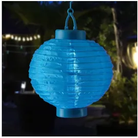 MARELIDA Lampion Kunststoff H: 23,0 cm 1 LED inkl. Dämmerungssensor blau
