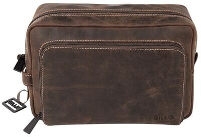 Gillis Leder Kulturbeutel Wellington vintage brown large