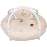 Nattou Spielbogen und verschiedenen Aktivitäten, Aus Polyester, Ca. 91 cm, Flo, Ernest, & Oli Spielkissen mit Bogen