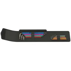 Wera 950/9 Hex-Plus Multicolour Imperial 1 Winkelschlüsselsatz, zöllig, BlackLaser, 9-teilig