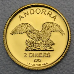 Goldmünze 1g Andorra Eagle verschiedene Jahrgänge (Andorra)