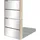 vidaXL Schuhschrank 63 x 134 x 17 cm mit 4 Fächern Spiegel Eiche / beige