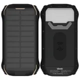 VINNIC SACA PEAK Solar Powerbank 10.000mAh IP65 1xUSB-C, 2xUSB-A Powerbank Vinnic SACA PEAK Solar Powerbank 10.000mAh IP65 1xC 2xA,black schwarz