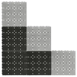 Prosperplast Easy Square 40 x 40 x 2 cm Schwarz