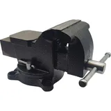 tooltek GEKO | Schraubstock, mit Amboss, 125mm Spannweite, Tischschraubstock drehbar 360