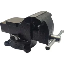 tooltek GEKO | Schraubstock, mit Amboss, 125mm Spannweite, Tischschraubstock drehbar 360