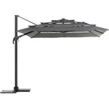 Hesperide - Rechteckiger Ampelschirm melhia Anthrazit - 4 x 3 m - Aluminium - Stahl - Polyester - Hespéride