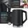 Arendo Frühstücks-Set Wasserkocher 1,7 l Schwarz