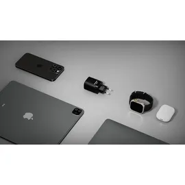 CubeNest PD Adaptér GaN 35W S2D1 - černáPD 3.0, 2*USB-C GaN Adaptér Fast Charger - Schwarz