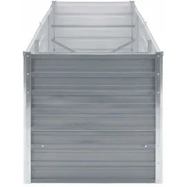 vidaXL Garten-Hochbeet verzinkter Stahl rechteckig 240 x 80 x 77 cm Grau 