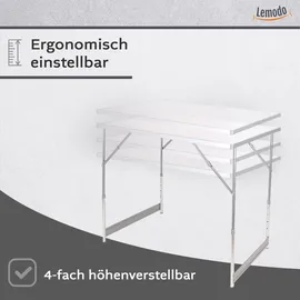 Lemodo Tapeziertisch klappbar 1 m 30 kg weiß
