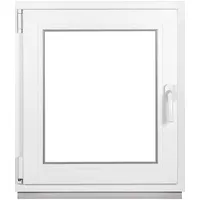 Framex Premium Kellerfenster - Kunststofffenster Weiß BxH 400 x 500 mm - Garagenfenster/Gartenhaus Fenster BxH 40 x 50 cm 2-fach Verglast - Din Links-Funktion Dreh Kipp Fenster-Alle Größen