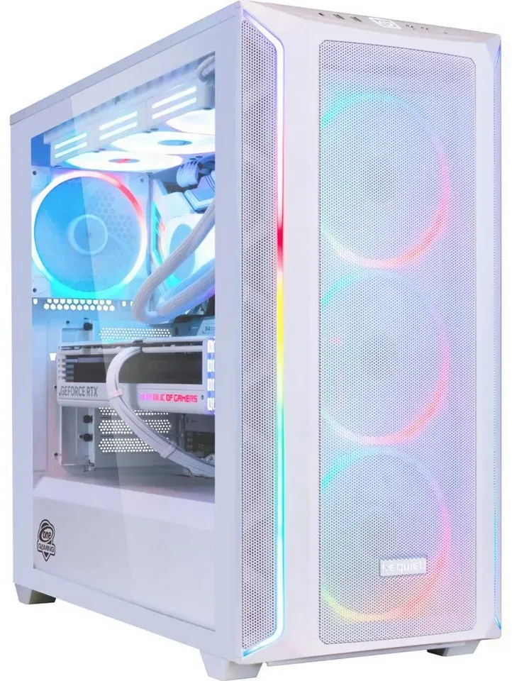 ONE GAMING Gaming PC White Edition AN87 Gaming-PC (AMD Ryzen 5 7600X, GeForce RTX 4070, 1000 GB SSD, Wasserkühlung)