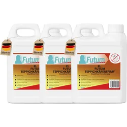 FUTUM 3x2L Teppichkäferspray bekämpft Insekten, Eier, Larven, Insektenspray ohne Biozide auf Wasserbasis,  Sofortwirkung ohne Flecken