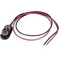 TRU Components 18-0097 Batterieclip 1x 9 V Block Druckknopfanschluss