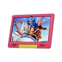 Freeski Kinder Tablet 10 Zoll, Android 13 Tablet für Kinder, 6 GB RAM 64 GB ROM, Kindersicherung, kidoz vorinstallieren, WiFi, Bluetooth, Dual Kamera (Rosa)