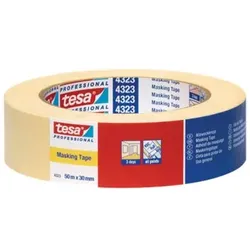 Tesa 4323 - Maskierungsband - 30 mm x 50 m - schwach gekrepptes Papierabdeckband