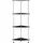 vidaXL Regal mit 4 Ablagen Schwarz 30x30x100 cm Hartglas