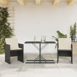 vidaXL Bistroset 3-tlg. Schwarz