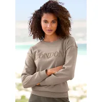 Bench. Loungewear Sweatshirt, mit London Stickerei, Loungewear, grau