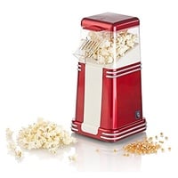 Rosenstein & Söhne Popcorn Maker: XL-Heißluft-Popcorn-Maschine für bis zu 100 g Mais, 1.200 Watt