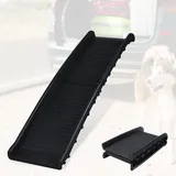 UISEBRT Hunderampe Auto Klappbar Hundetreppe Autorampe Hund Kofferraumrampe für Haustiere Einstiegshilfe, Anti-Rutsch, Robust, bis 90kg, 156 x 40cm, Schwarz