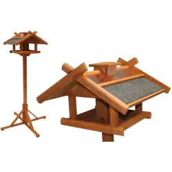Vogelhaus mit Kupferdach und Fuss braun 155 cm Vogel Haus