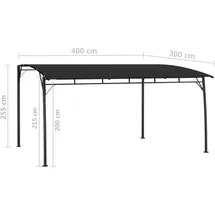 vidaXL Garten-Sonnenschutz 4x3x2,55 m Anthrazit