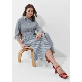 ALBA MODA Midikleid Blau/Weiß 40