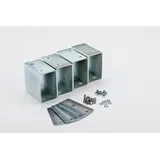 Cemo Stapelfüße-Set für Akku-Schränke Grau/Silber