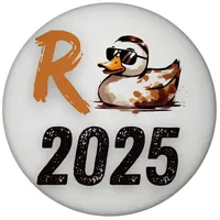 Speecheese Ente mit Sonnenbrille Magnet rund mit Spruch Rente