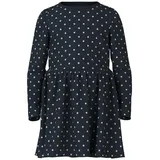 NAME IT Mädchen Nmfvivia Dress Noos Kleid, Dark Sapphire/AOP:dots AOP In Bright White, 122-128 EU - 122-128