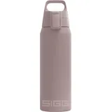 Sigg - Isolierte Trinkflasche - Thermosflasche Shield Therm One Dusk kohlensäurehaltige Getränke - Auslaufsicher - Spülmaschinenfest - BPA-frei - 90% recycelter Edelstahl - warmes Grau - 0,75L