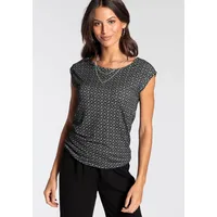 LAURA SCOTT T-Shirt in grau-schwarz-grafik | Gr.: 36