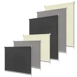 NAIZY Senkrechtmarkise Außenrollo Rollo Balkonrollo Verdunklungsrollo ohne Bohren mit UV Schutz und Reflektierende Thermofunktion - 140 * 140cm Grau