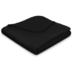 Wohndecke BIEDERLACK "Cotton Home", schwarz, B:150cm L:200cm, Baumwolle, Polyacryl, Wohndecken, mit Zierstich
