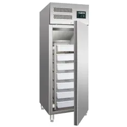 SARO Fischkühlschrank GN 600 TNF, Edelstahlkühlschrank mit umfassender Ausstattung - ideal für Fisch, Maße (L x B x H): 845 x 680 x 2010 mm