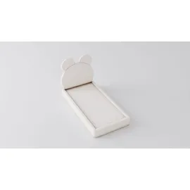 Fun Möbel Kinderbett Polsterbett Bett BÄRCHEN 90x200cm Stoff Bukla Grau inkl. Matratze