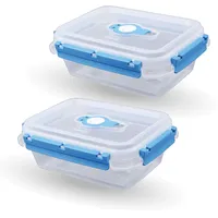 BestLivings Frischhaltebox 0,9L Lunchbox im Set Blau 2er Pack