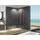 Buylando LiLy 70x200 cm Walk in Duschwand Klarglas Schwarz