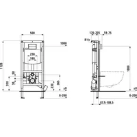 Laufen INEOLINK Installationselement, mit Spülkasten, für Wand-WC und Dusch-WC,